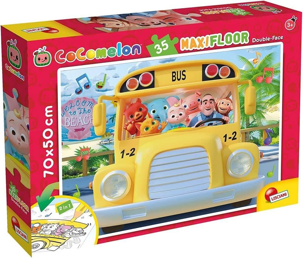 Lisciani Obojstranné puzzle MAXI 35 dielikov Cocomelon (s maľovankou)