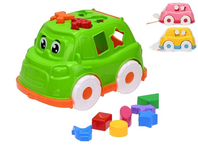 Mikro-trading Auto/vkladačka 25,5 cm, 2 v 1 geometrické tvary a zvieratká