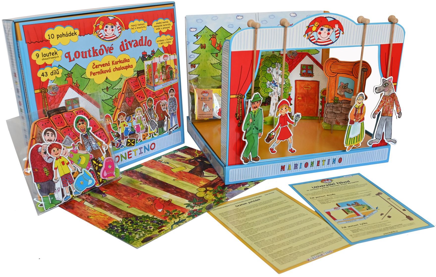 Marionetino Loutkové divadlo Červená Karkulka a Perníková chaloupka - 10 pohádek