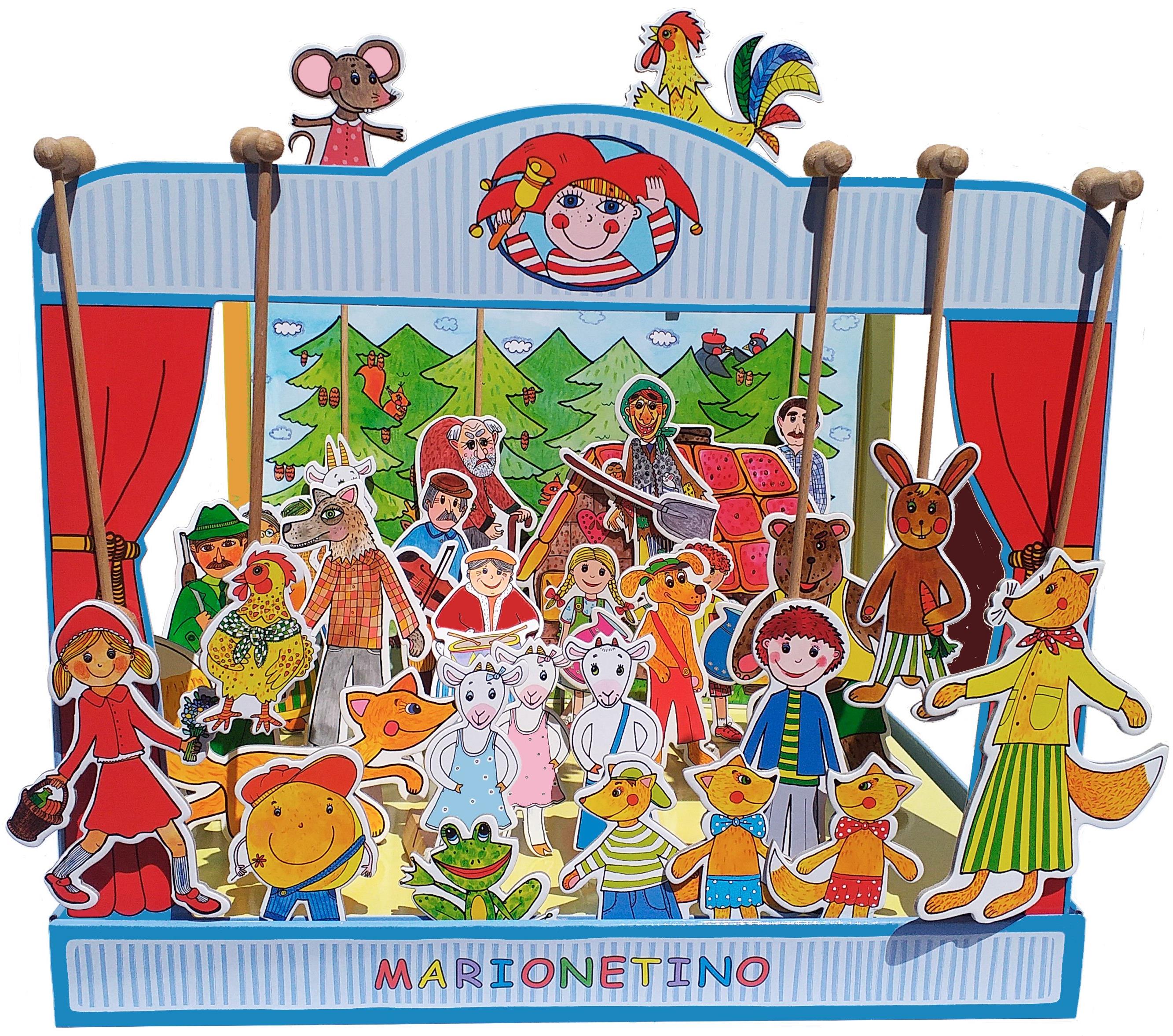 Marionetino Loutkové divadlo 30 loutek - 6 pohádek