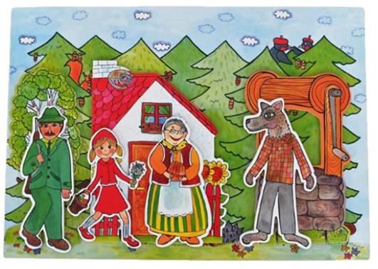 Marionetino Červená Karkulka - Pohádka k divadlu - 4 loutky