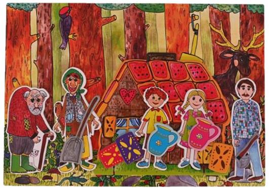 Marionetino Perníková chaloupka - Pohádka k divadlu - 5 loutek