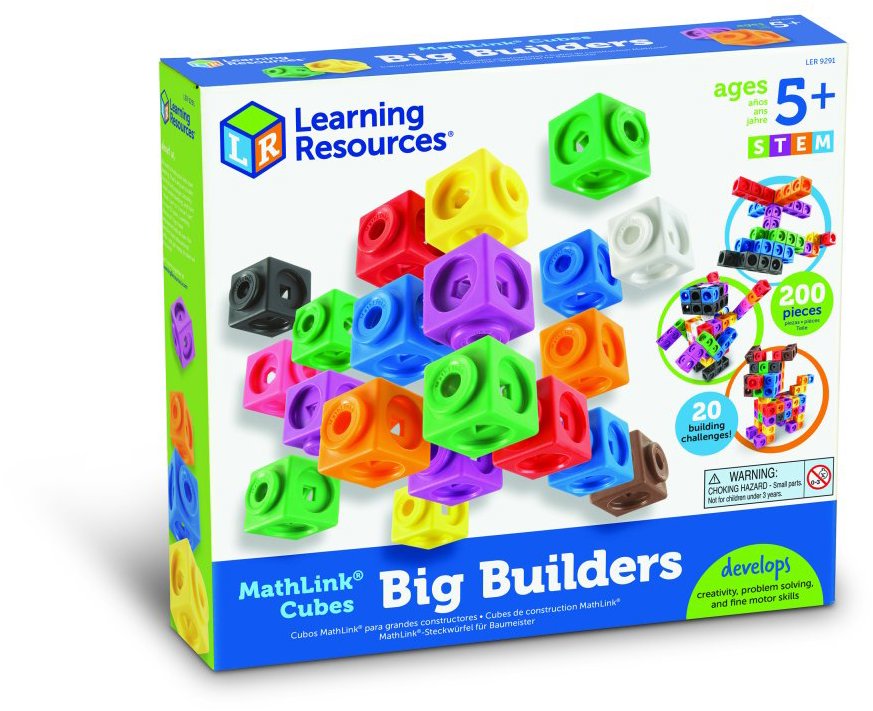 Learning Resources MathLink veľké kocky, 200 ks