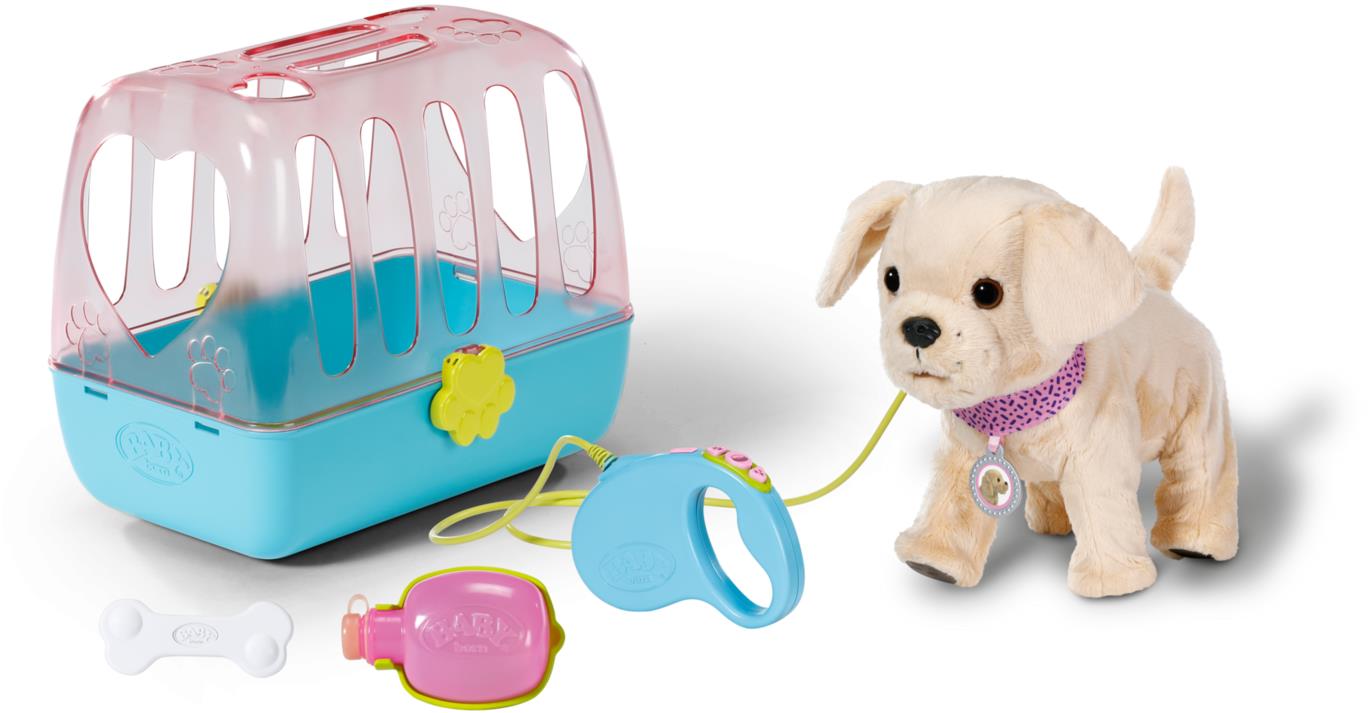 BABY born Môj veselý psíček s prepravným boxom