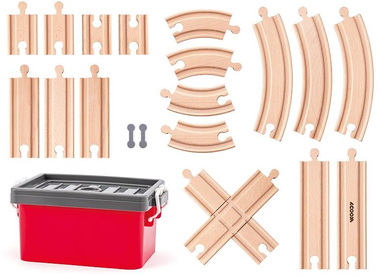 Woody Sada koľajníc v boxe 20 ks