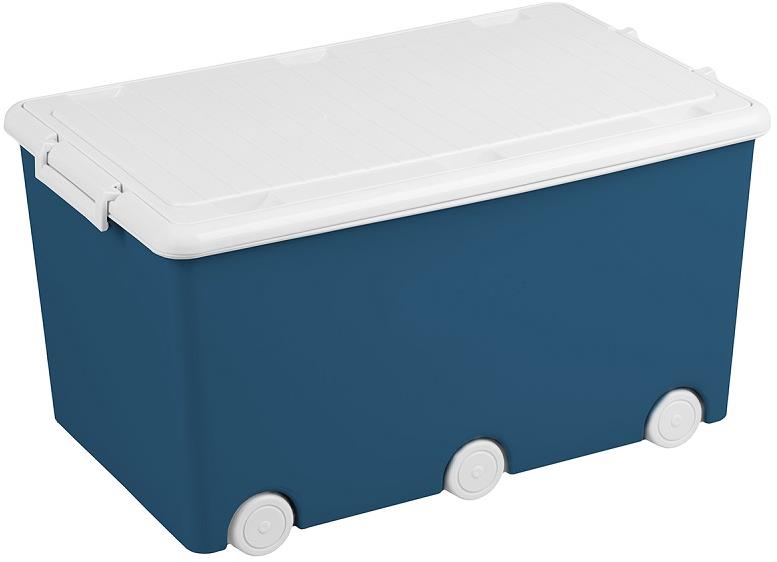 TEGA BABY Viacúčelový box na hračky modrý
