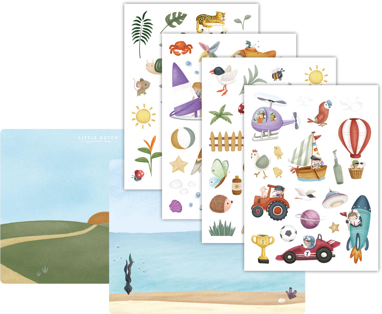 Little Dutch Samolepky na okno Jim & Friends