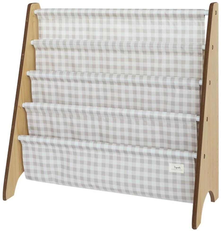 3 Sprouts Stojan na knižky Recycled Gringham/Beige