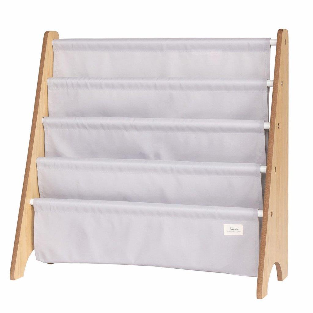 3 Sprouts Stojan na knižky Recycled Solid/Light Gray