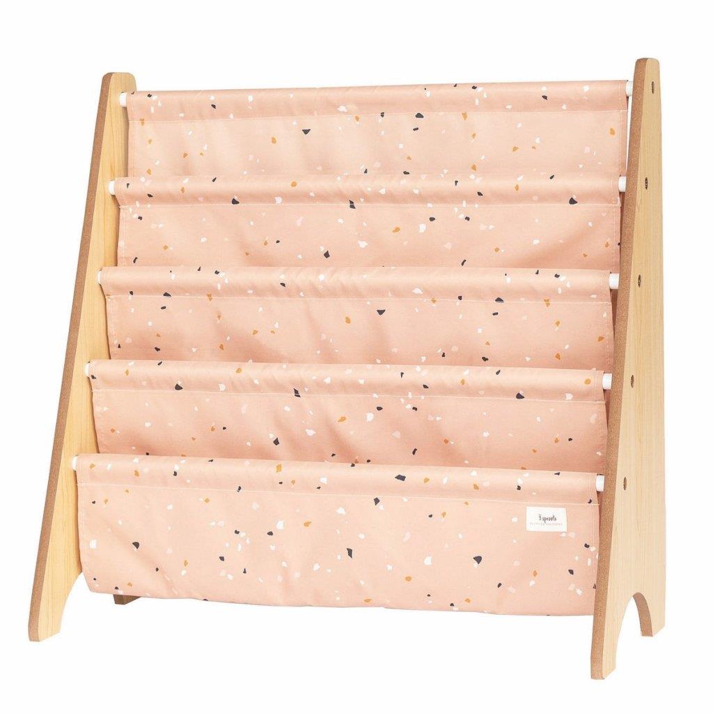 3 Sprouts Stojan na knižky Recycled Terrazzo/Clay