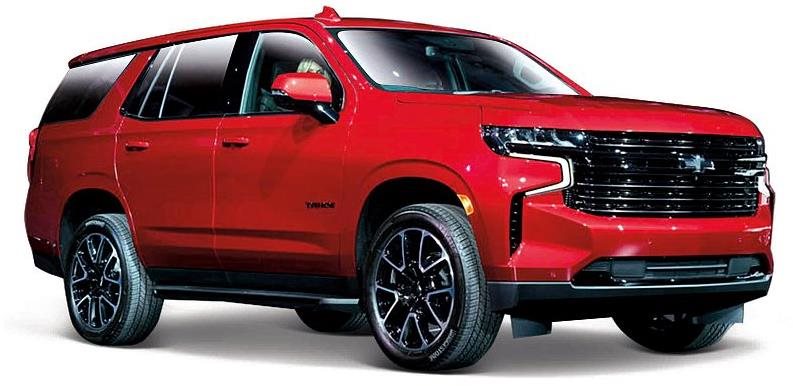 Maisto 2021 Chevy Tahoe, červený