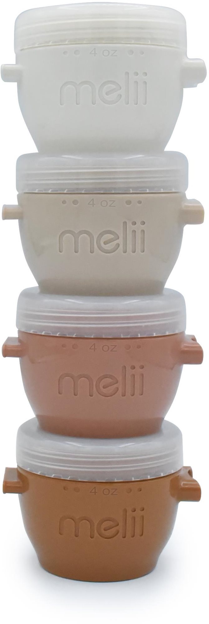 Melii Tégliky na potraviny Snap & Go 118 ml krémové/ béžové – 4 ks