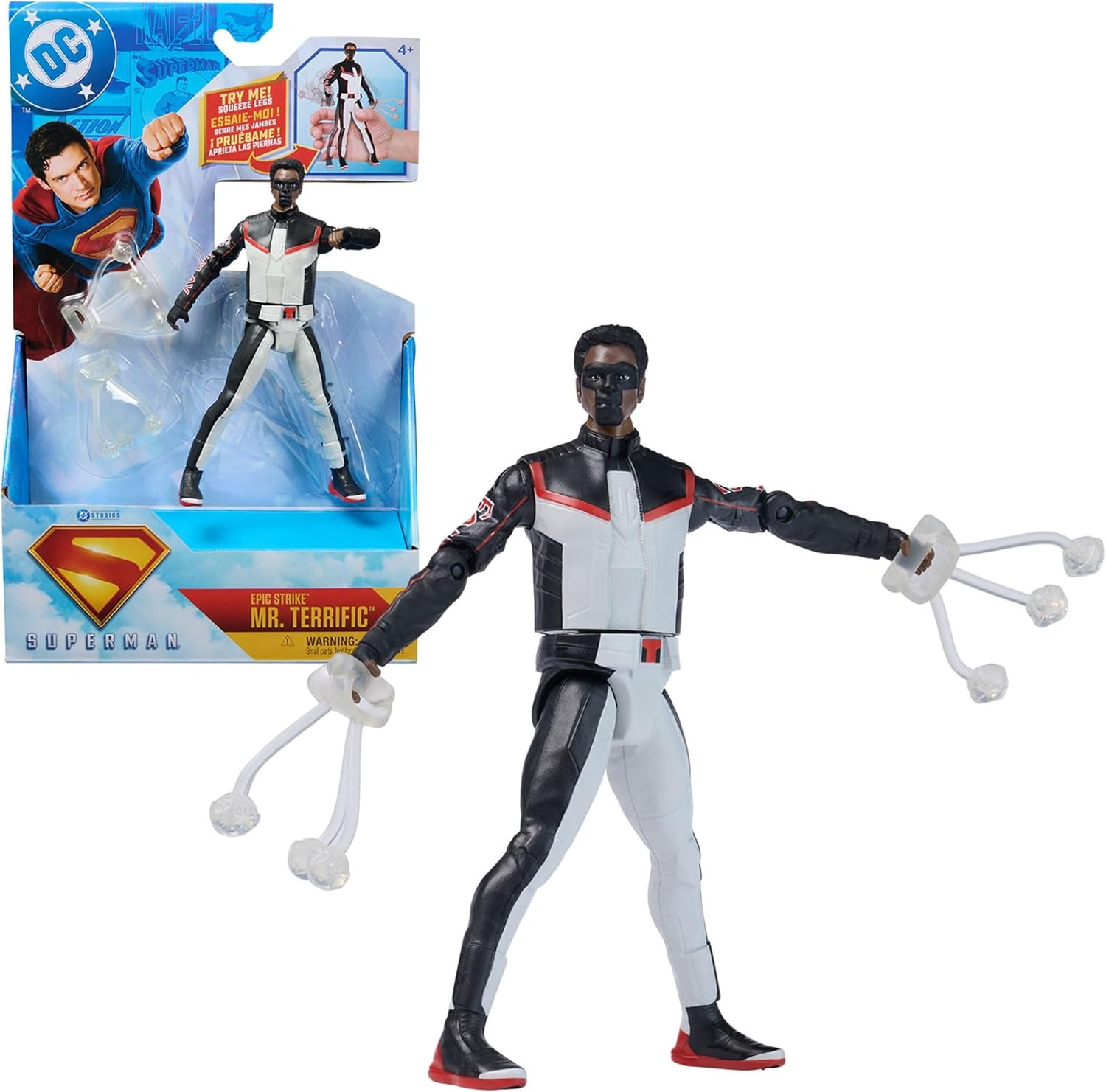 Superman Mr. Terrific s akčným pohybom