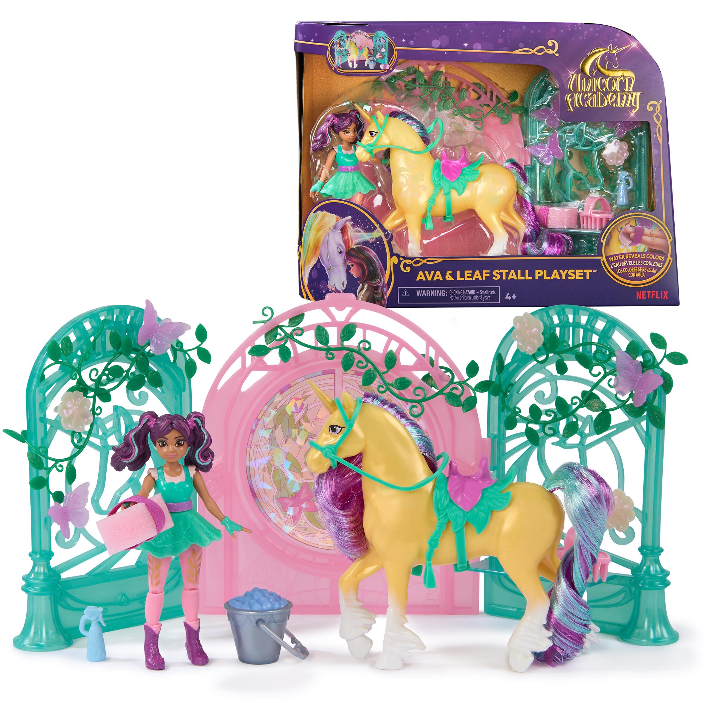 Unicorn Academy Ava & jednorožec Leaf meniaci farby