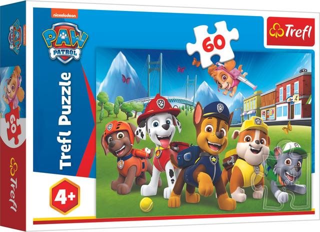 Trefl Puzzle Labková patrola v tráve 60 dielikov