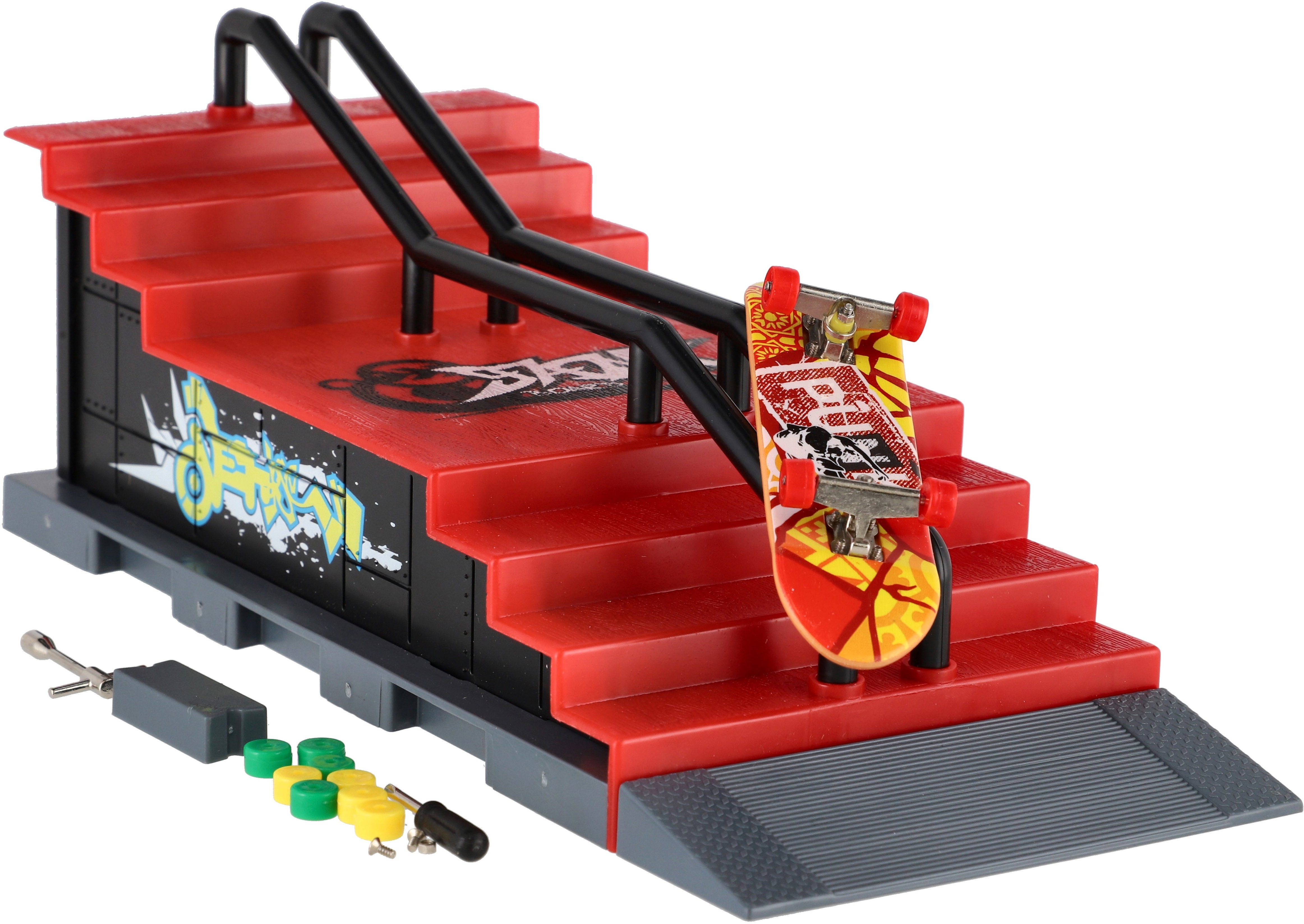 Teddies Skatepark – Skateboard prstový skrutkovací s rampou