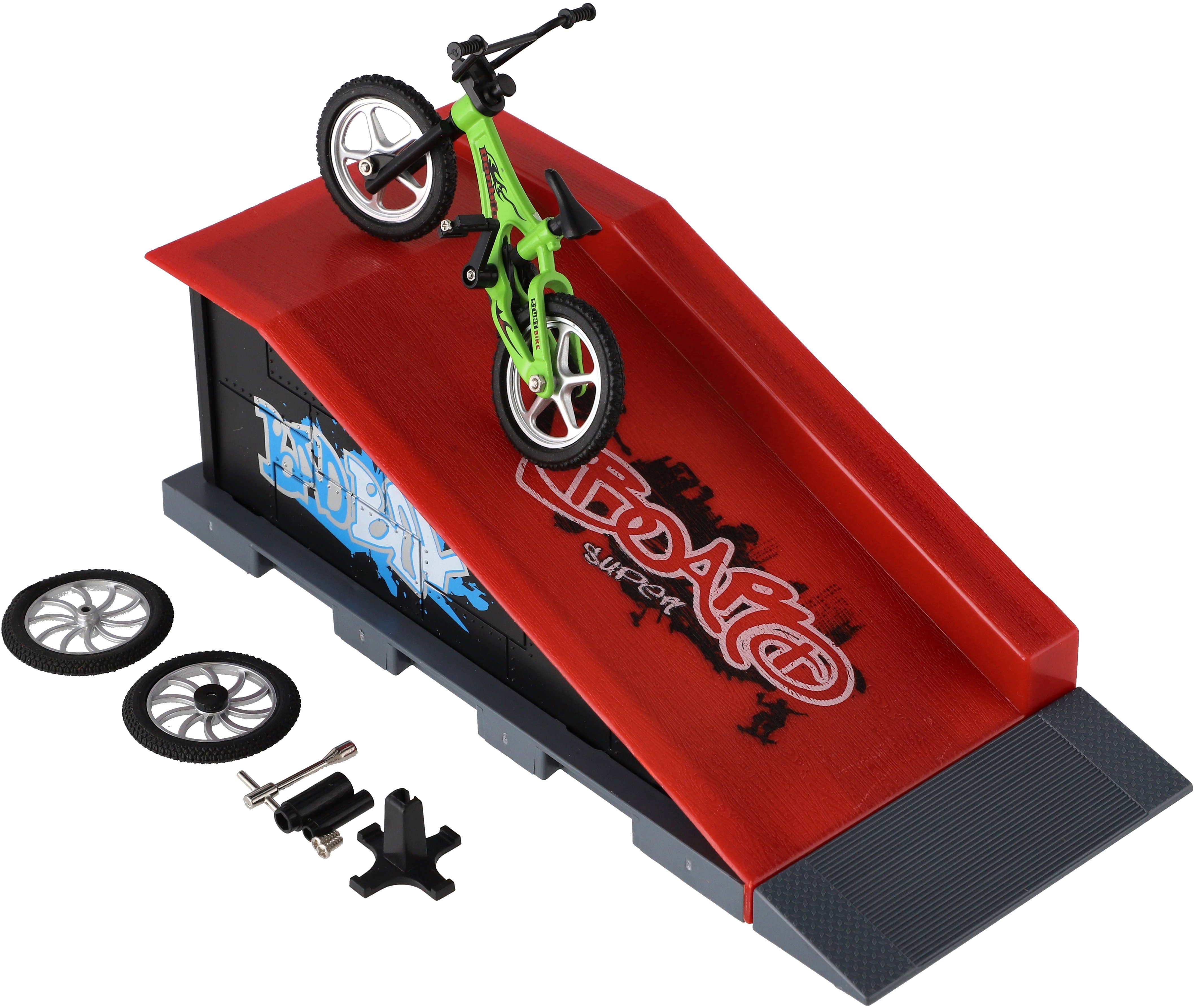 Teddies Skatepark – Bicykel prstový skrutkovací s rampou