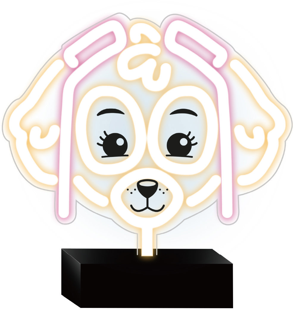 Labková patrola Dekoratívny LED neón na stojane – Skye