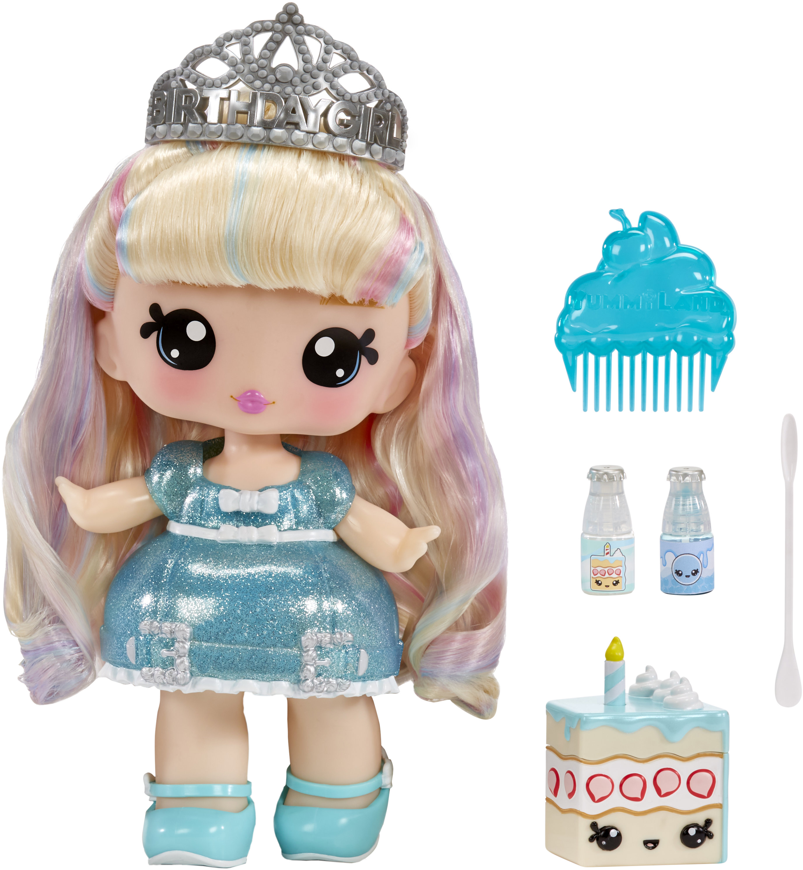 Yummiland Veľká bábika s leskom na pery – Callie Birthday Cake