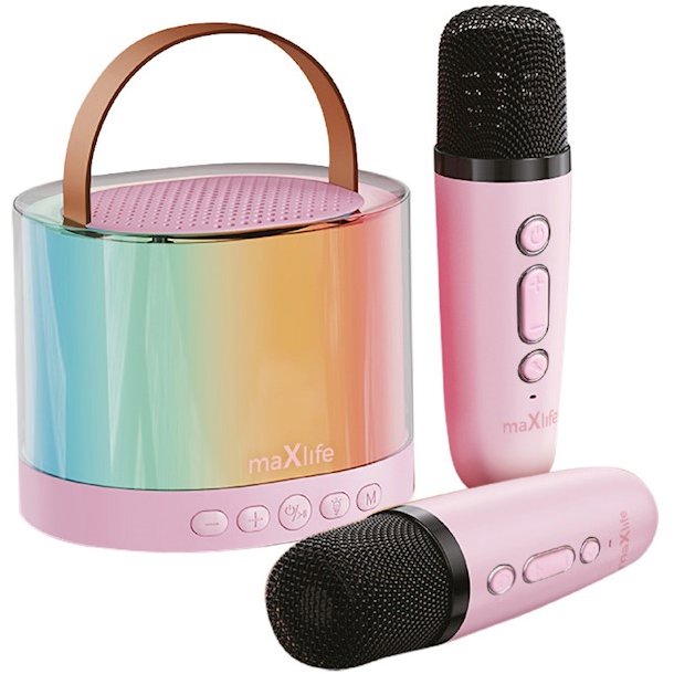 Maxlife MXKS-200 Bluetooth karaoke sada ružová