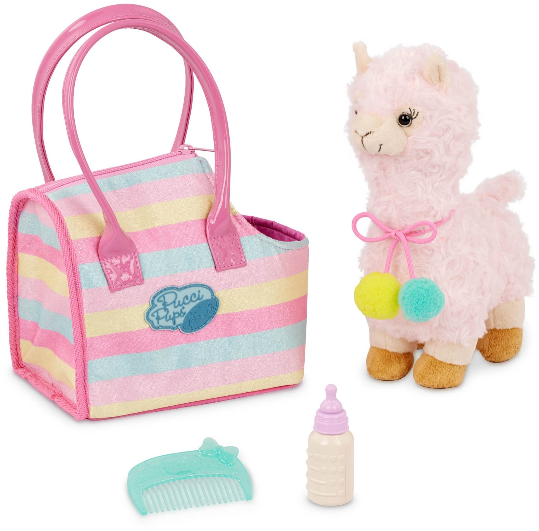 Lama v kabelke Sparkly Stripes Bag