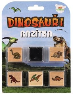 Teddies Pečiatky s poduškou 5 + 1 Dinosaury