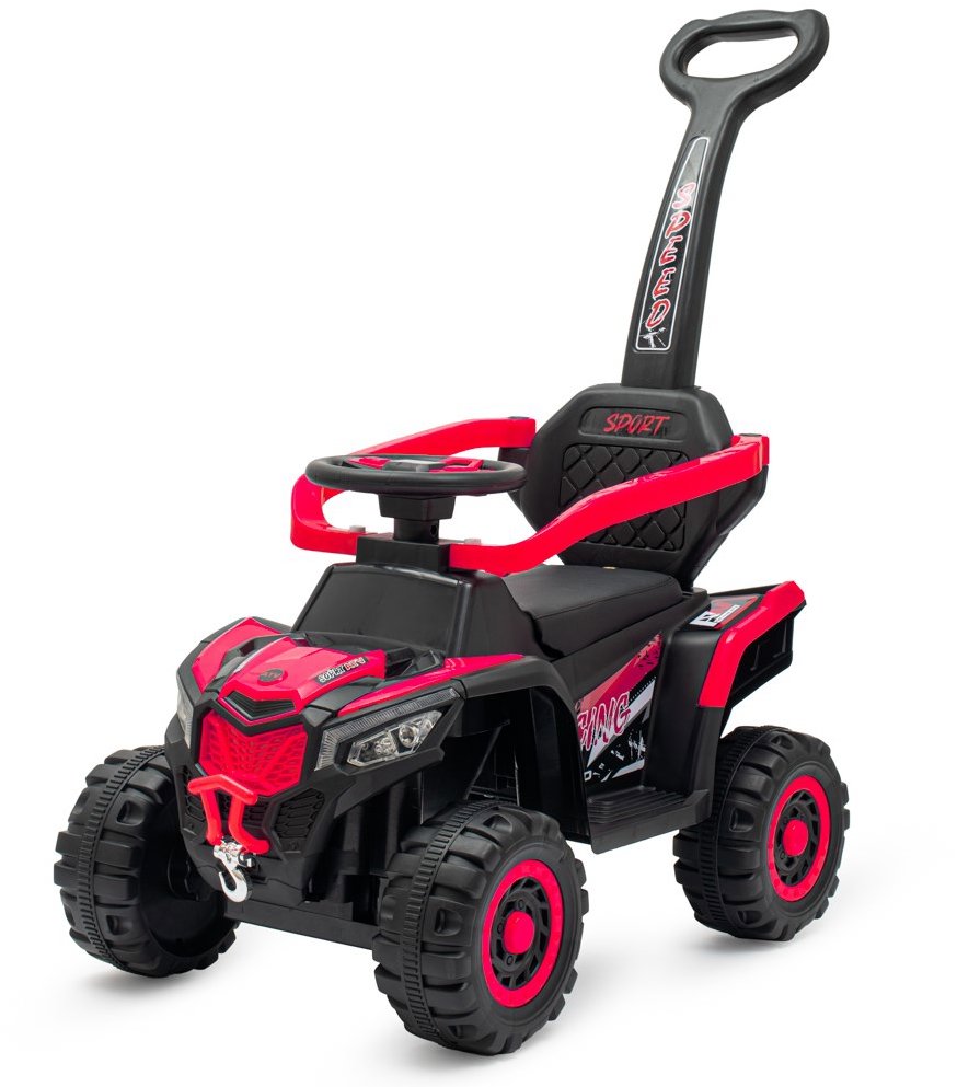 BABY MIX Odrážadlo Ruggy s vodiacou tyčou červené