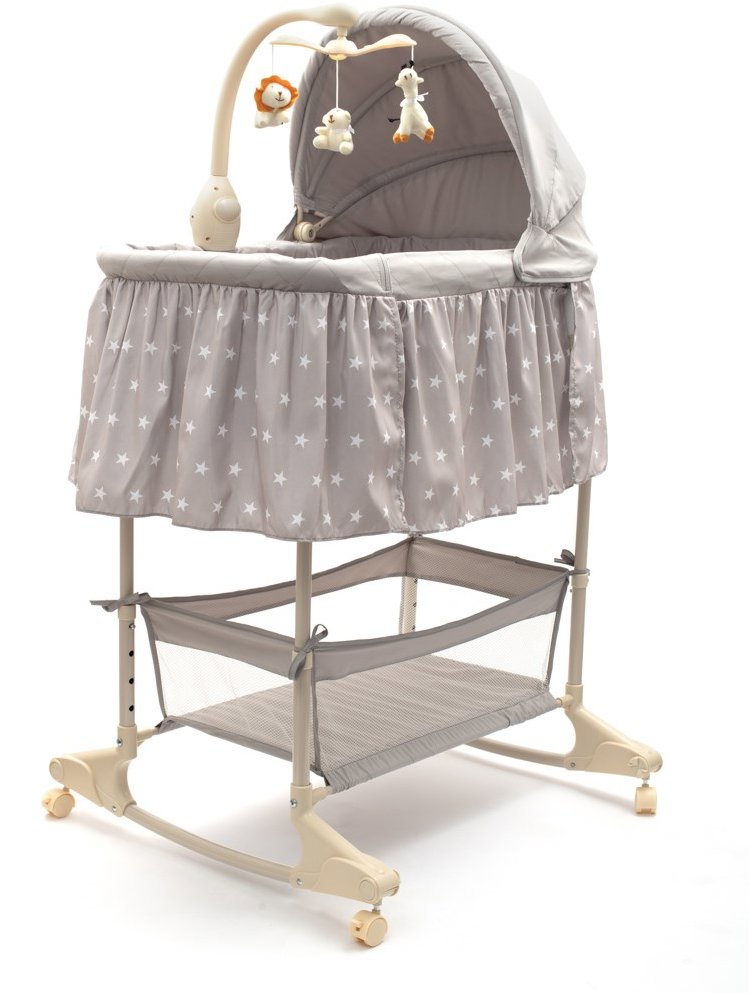 New Baby Multifunkčná kolíska hviezdičky sivá