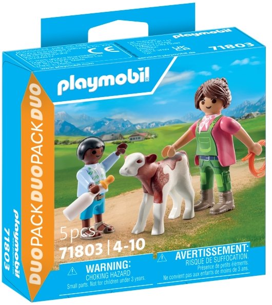 Playmobil 71803 DuoPack Farmárka s dieťaťom a teliatkom