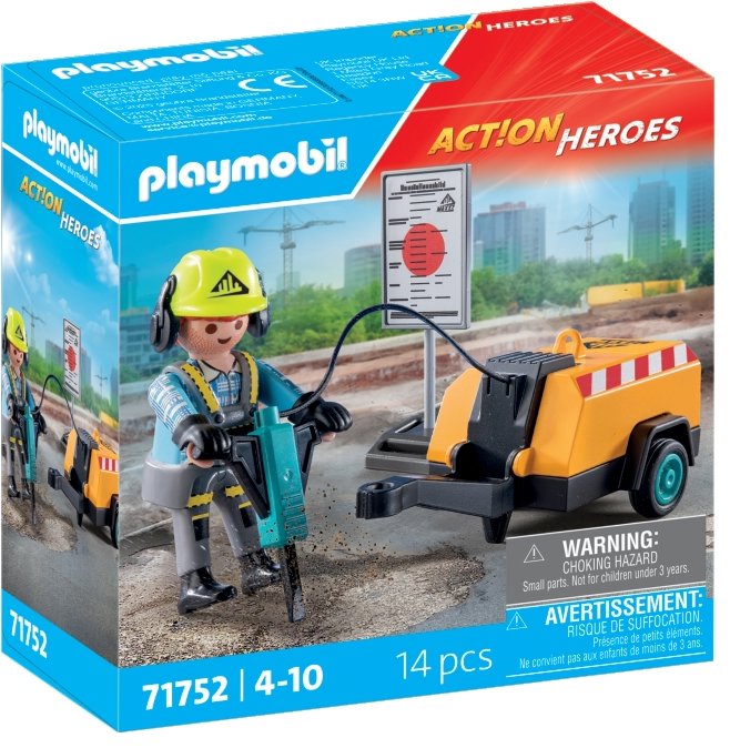 Playmobil 71752 Stavebný robotník so zbíjačkou