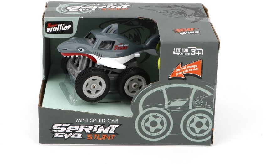 Alltoys Mini auto žralok šedej