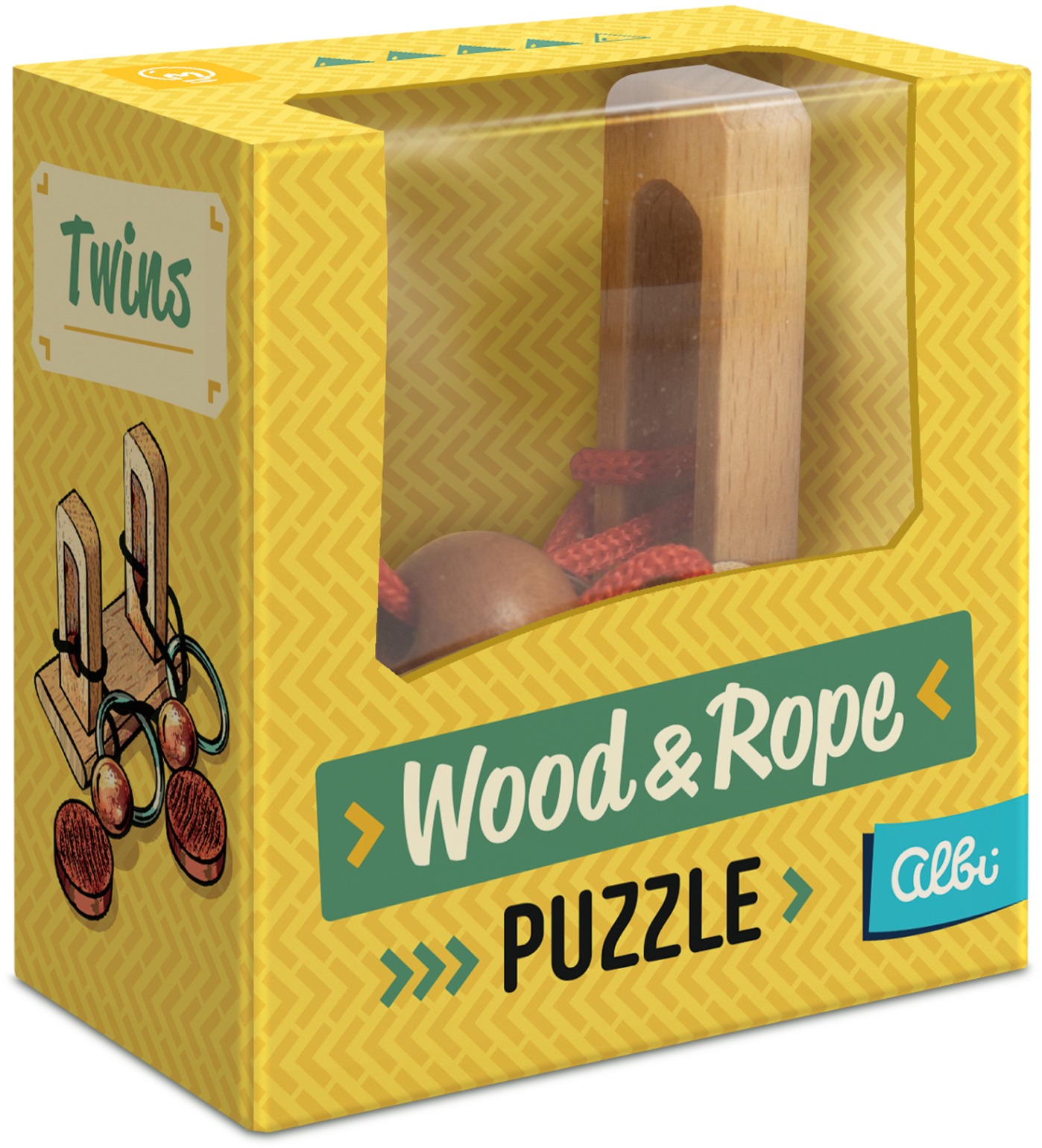 Wood & Rope puzzle - Twins