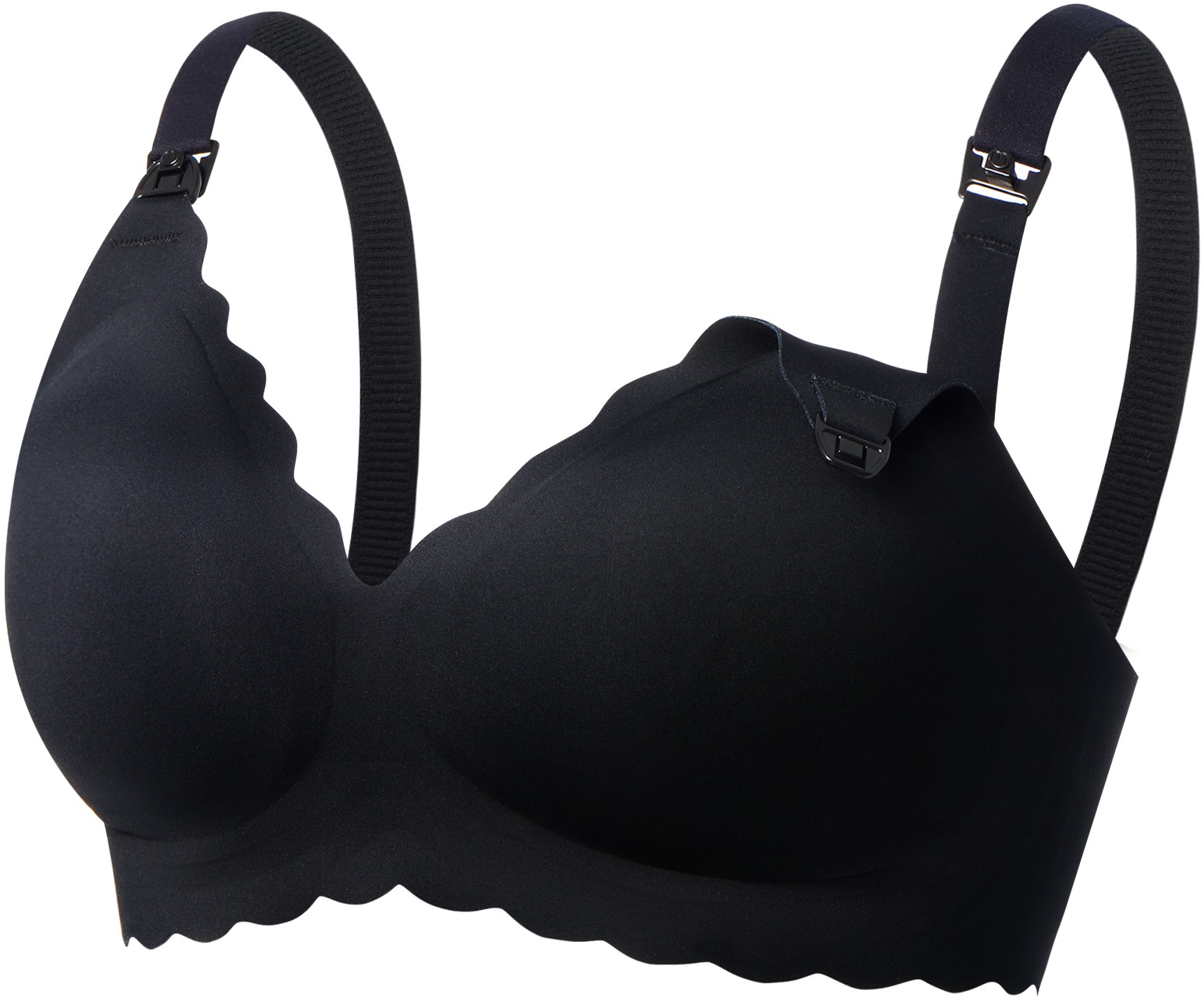 Momcozy YN46 Seamless Support Floral Bra Black M