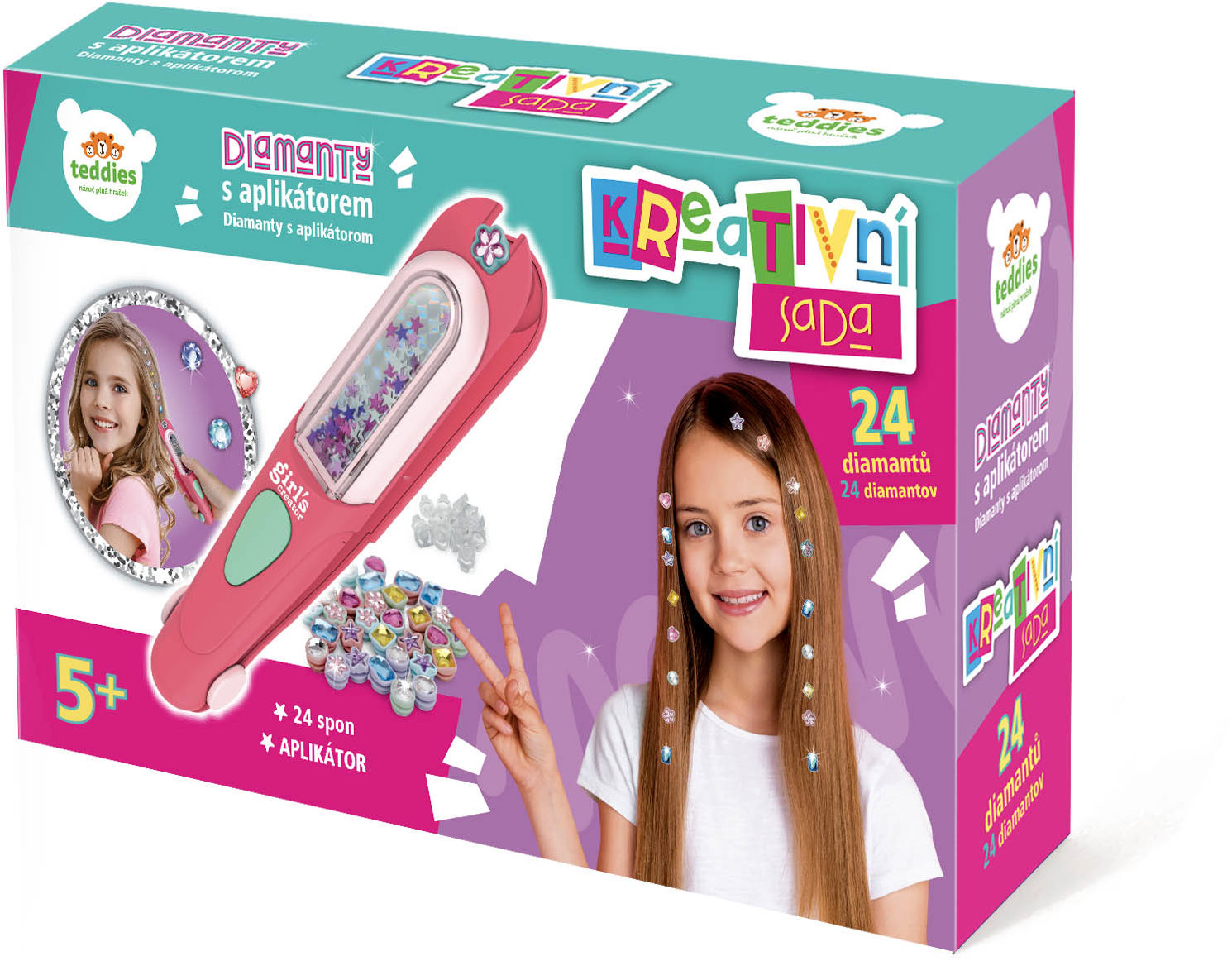 Teddies Trblietavé diamanty do vlasov