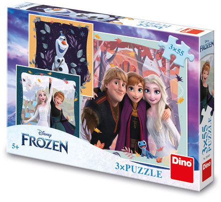 Dino Frozen: radostná jeseň 3× 55 dielikov