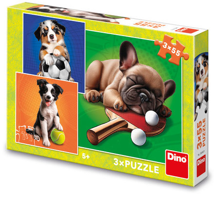 Dino Psí športovci 3× 55 dielikov