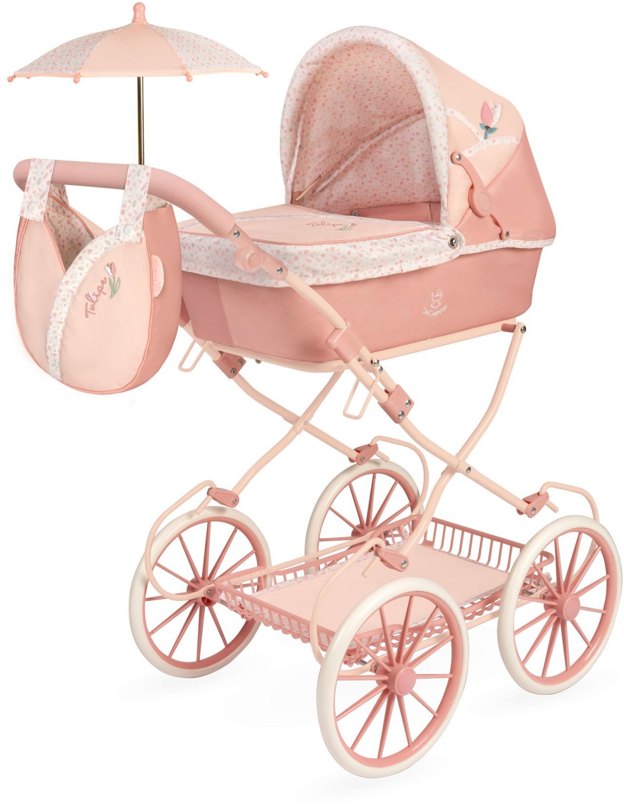 DeCuevas 81074 Skladací kočík s taškou a doplnkami Tulipe 2025 – 81 cm