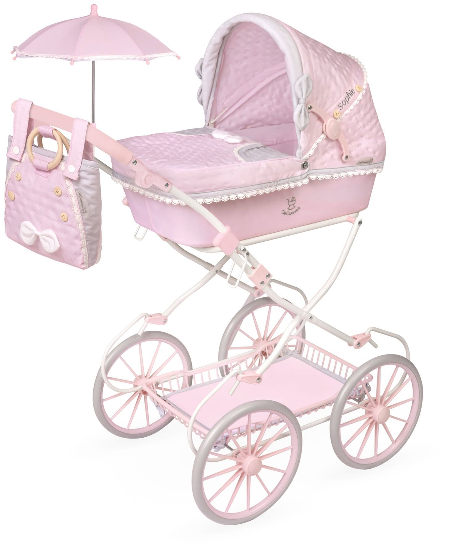 DeCuevas 81075 Skladací kočík s taškou a doplnkami Sophie 2025 – 81 cm