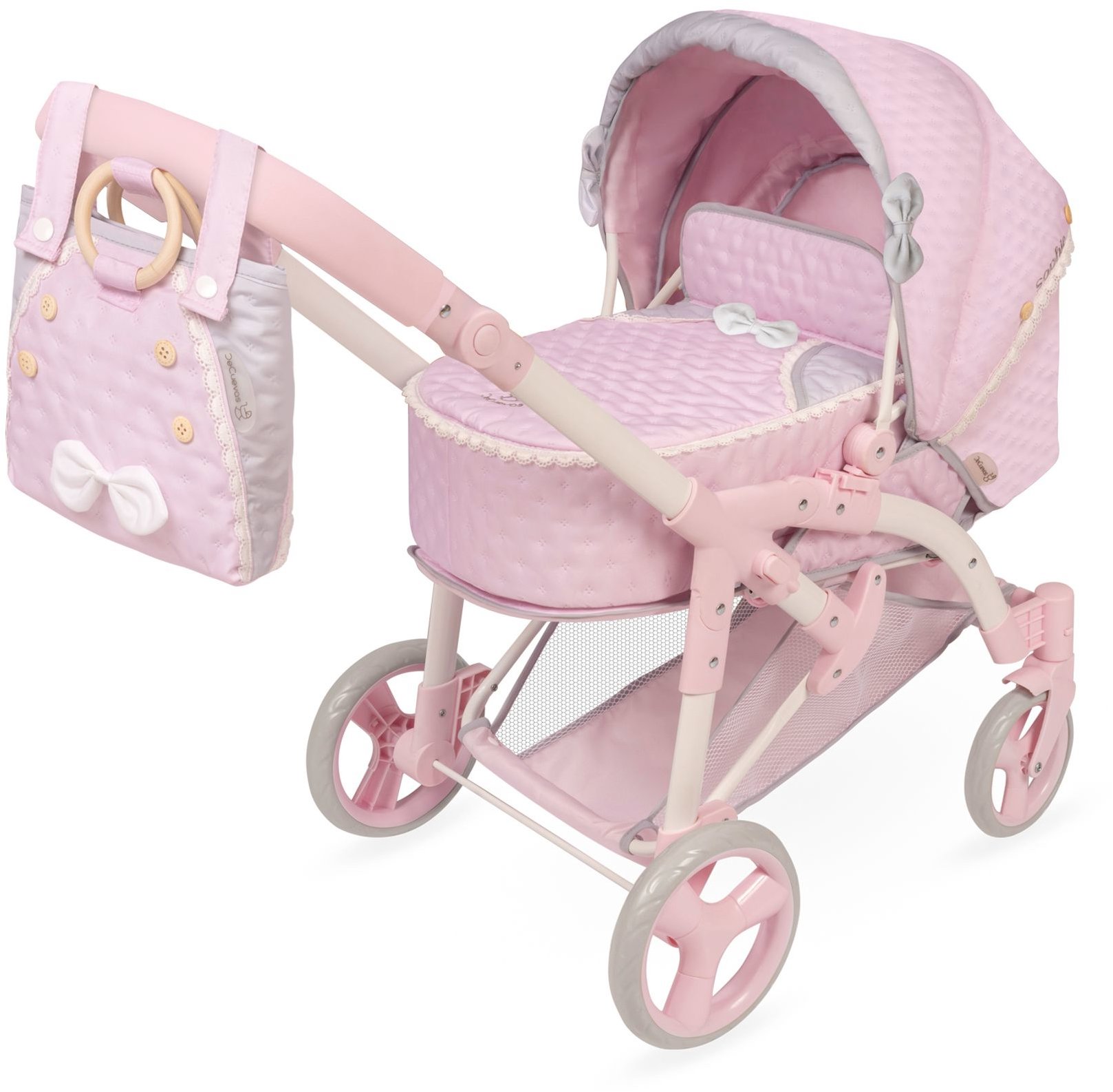 DeCuevas 81675 Skladací kočík 3 v 1 s prenosnou taškou Sophie 2025 – 75 cm