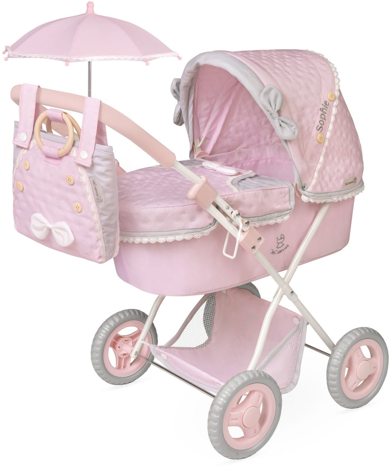 DeCuevas 85075 Skladací kočík so slnečníkom a taškou Sophie 2025 – 60 cm