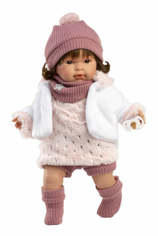 Llorens 42162 Carla – reálna bábika so zvukmi a mäkkým látkovým telom – 42 cm
