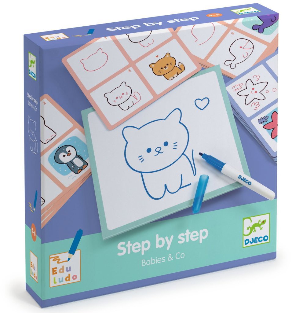 Djeco Kreslenie Step by step Mláďatká