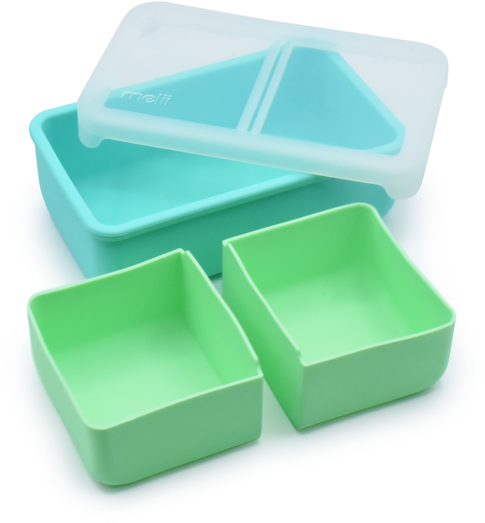 Melii Bento box na desiatu modrý/mätový