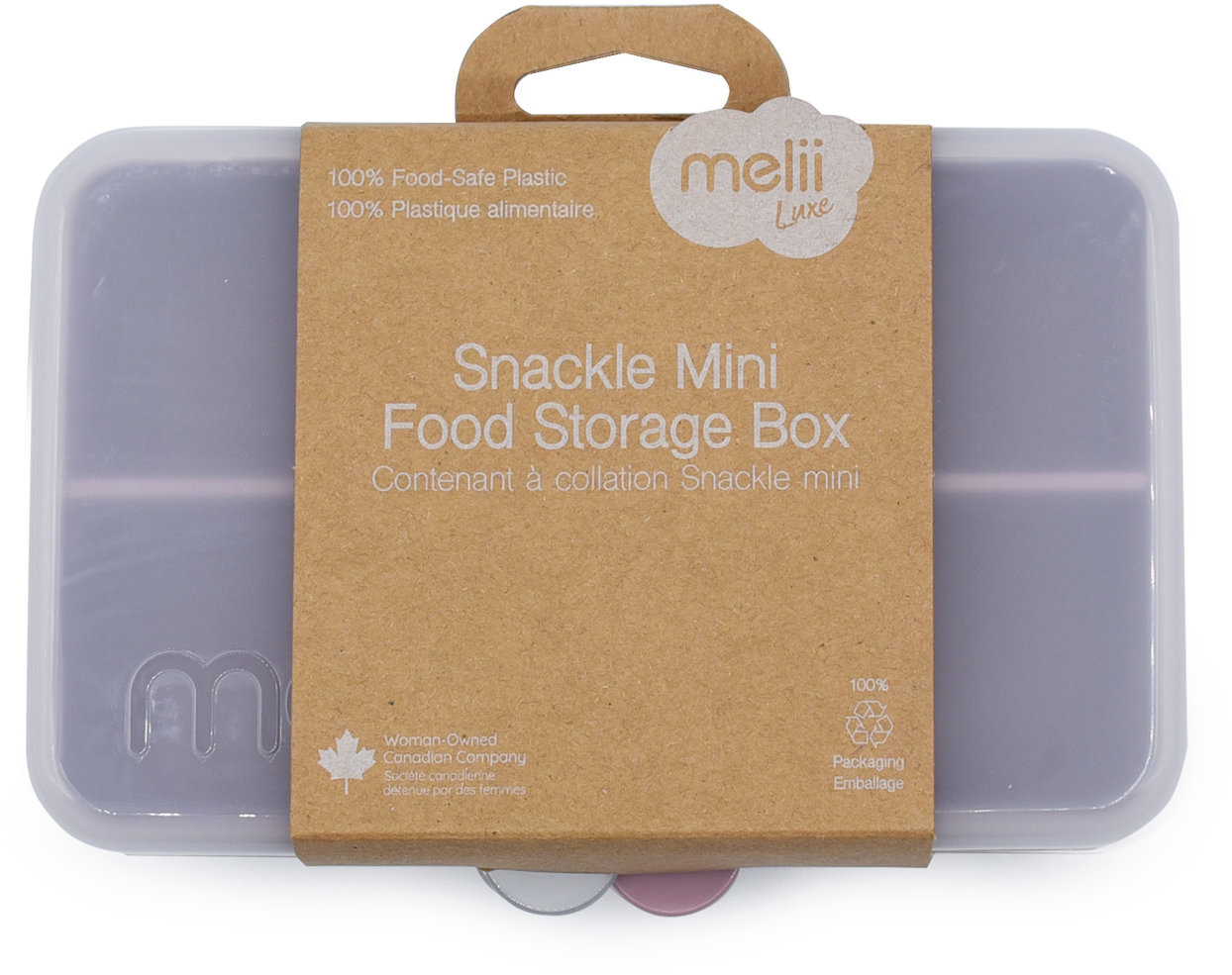 Melii Snackle krabička na desiatu mini Luxe ružová