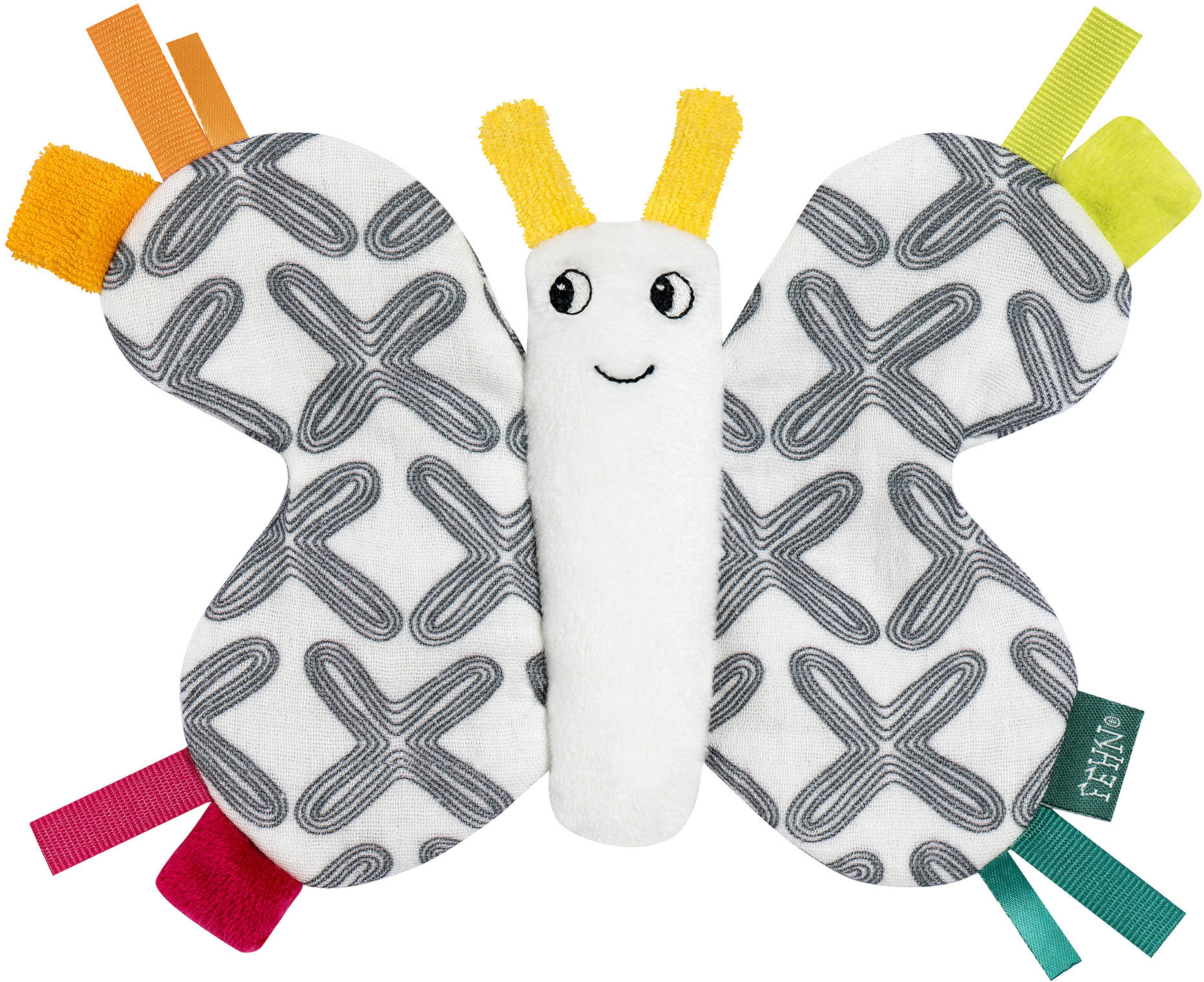 Baby Fehn DoBabyDoo B&W Hrkajúci motýľ