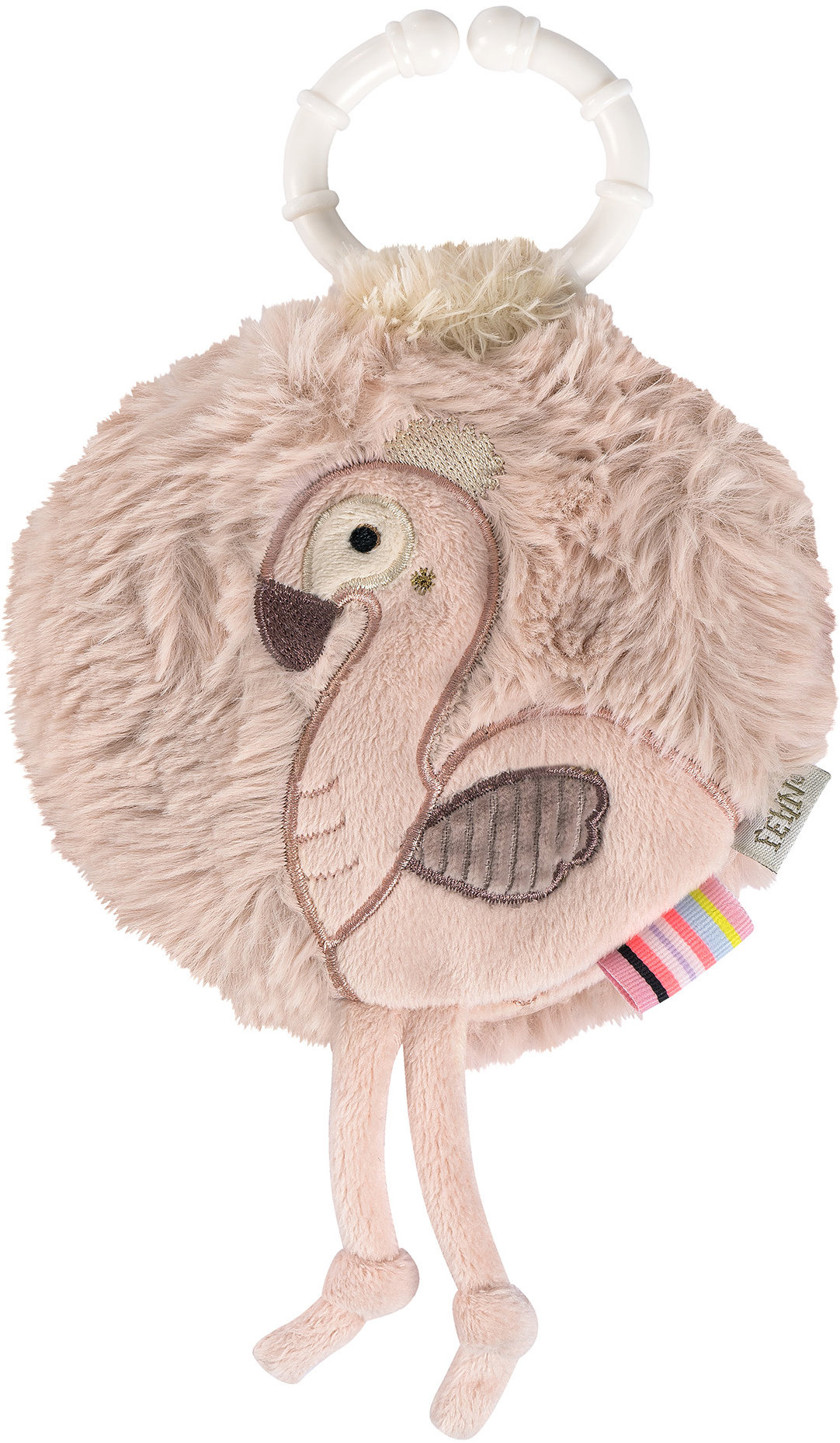 Baby Fehn Plyšová knižka Plameniak Pink