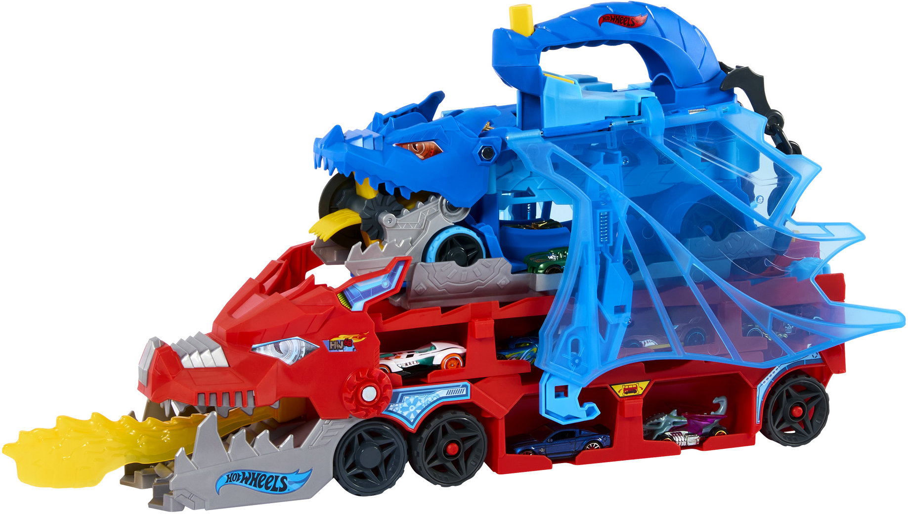 Hot Wheels City Ultimátny dračí ťahač, 2 angličáky