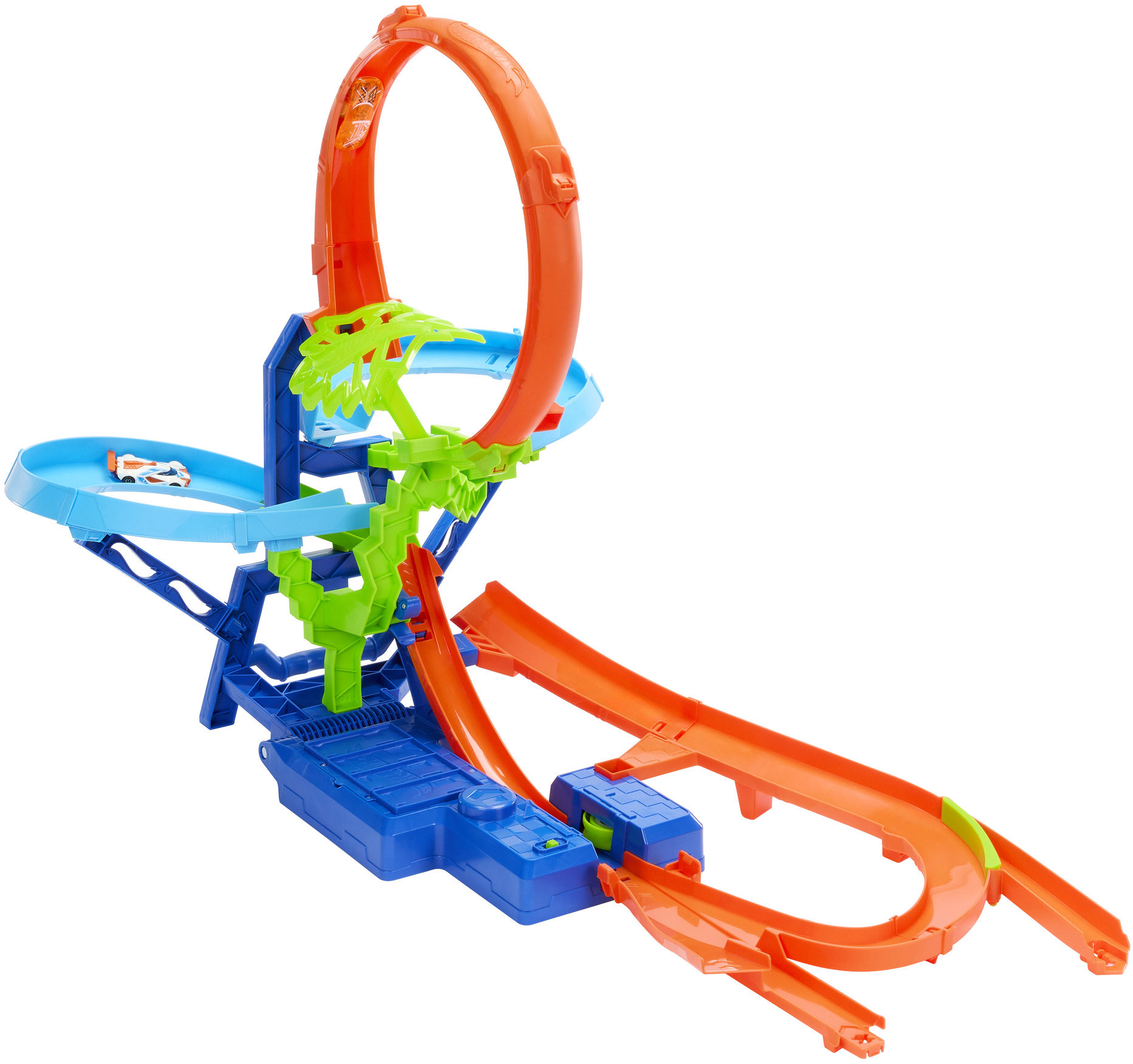 Hot Wheels Stunt Tracks Zrážka vo vzduchu dráha a angličák, booster