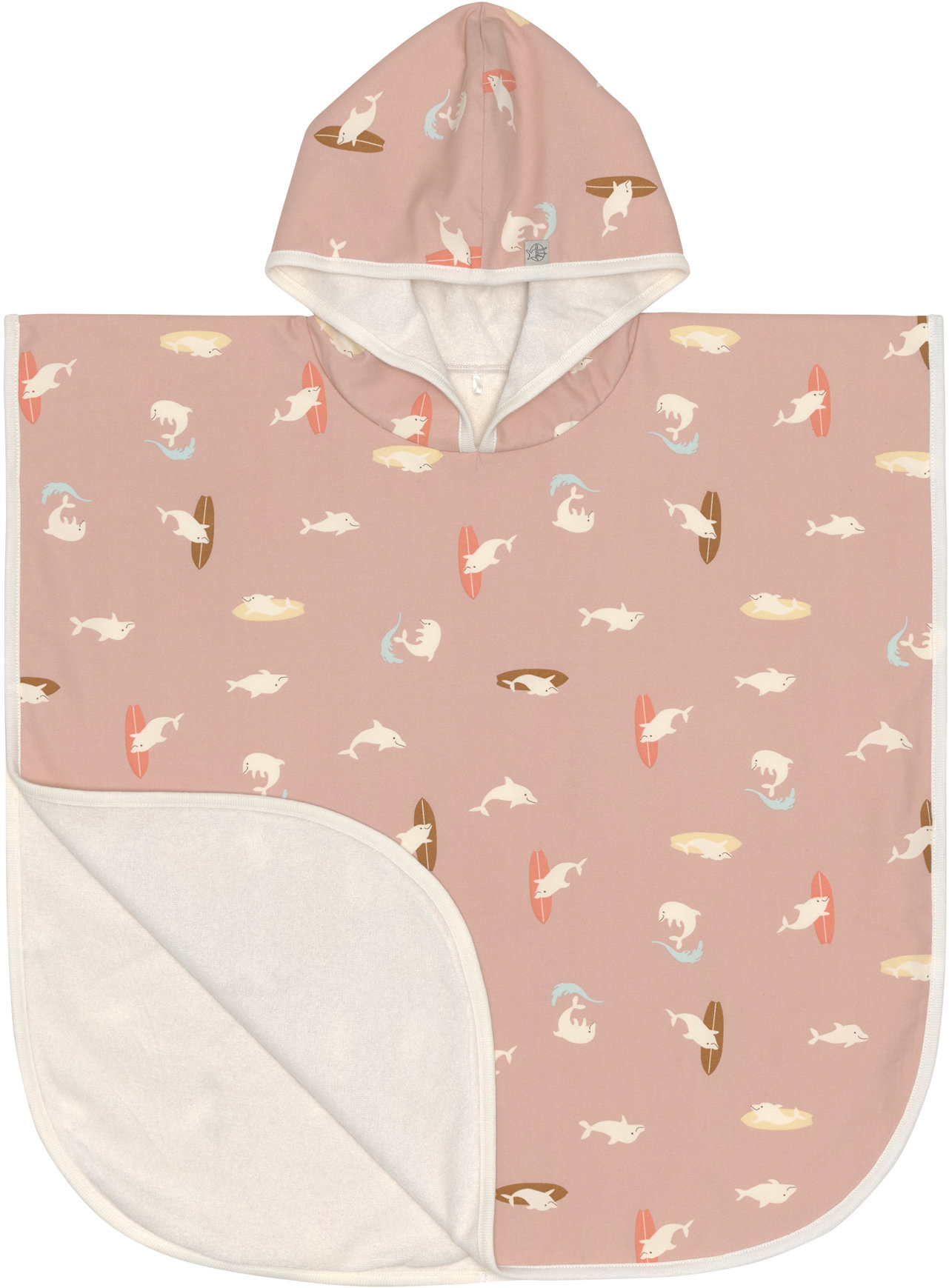 Lässig Beach Poncho delfín peach