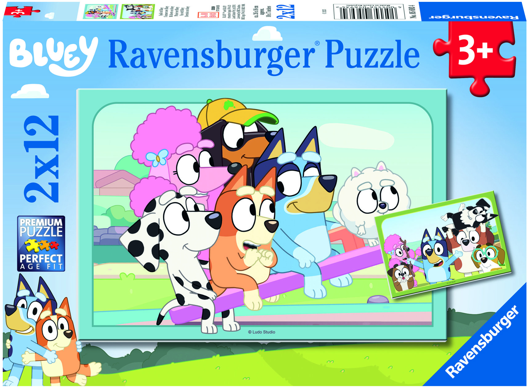 Ravensburger 056934 Bluey na ihrisku 2× 12 dielikov